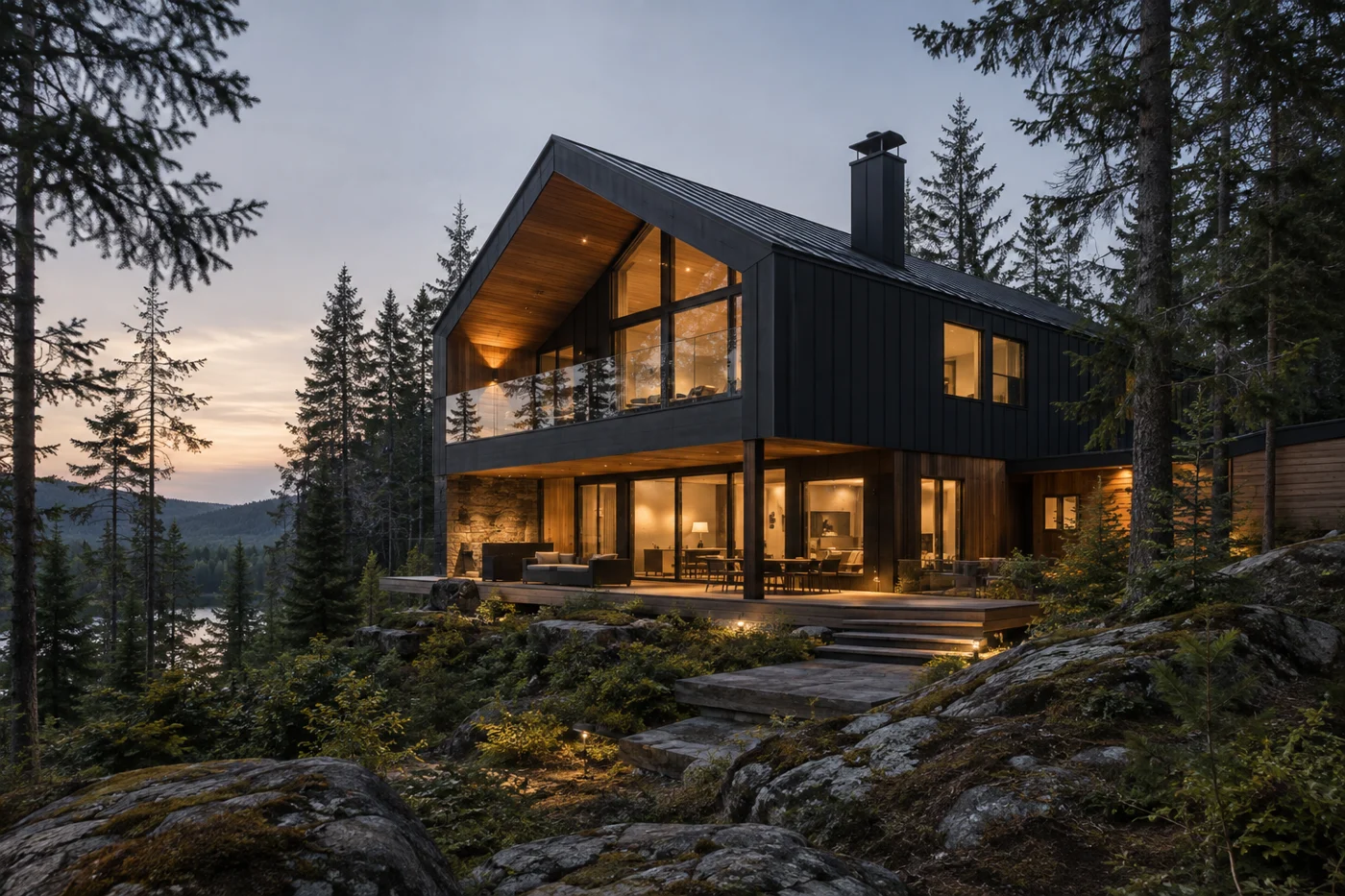 Construction : façade contemporaine conceptuelle